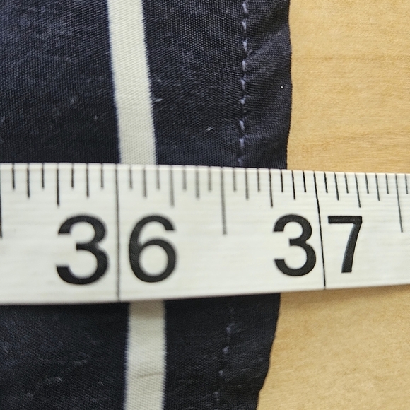 Olive & Oak Navy Vertical/Horizontal Stripe Shift Dress Size 12 - Picture 7 of 9